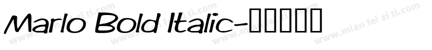 Marlo Bold Italic字体转换